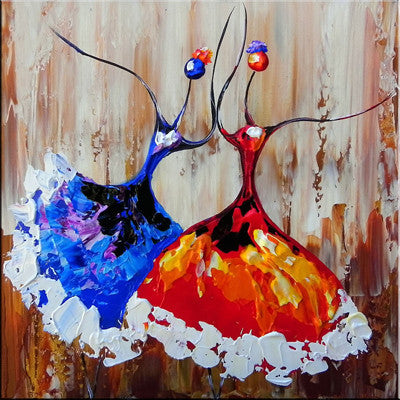 hand painted canvas oil paintings Unframed Ballet Abstract Art Painting ballet dancer oil painting kids room decor abstract oil painting-Dollar Bargains Online Shopping Australia