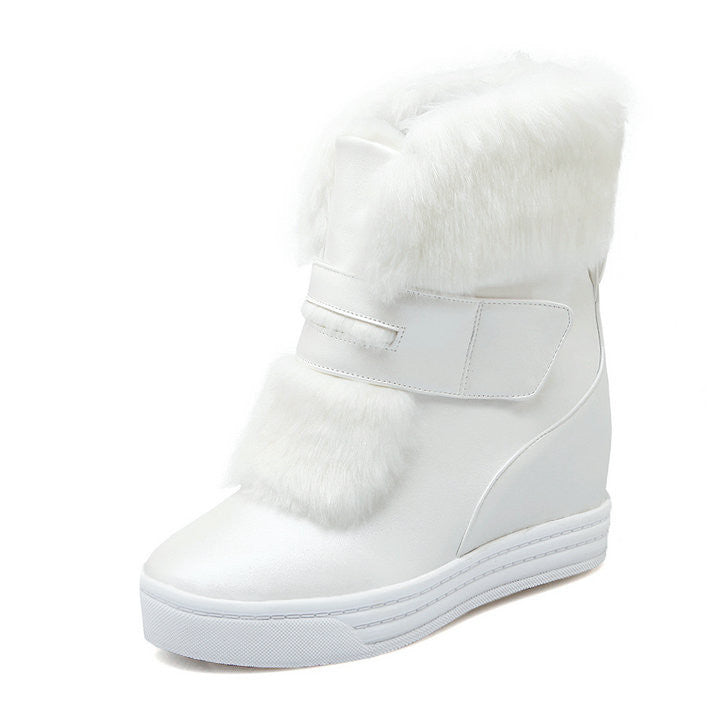 warm faux fur waterproof snow boots women winter fashion ladies ankle boots big size 34-43 white beige pink color - CelebritystyleFashion.com.au online clothing shop australia