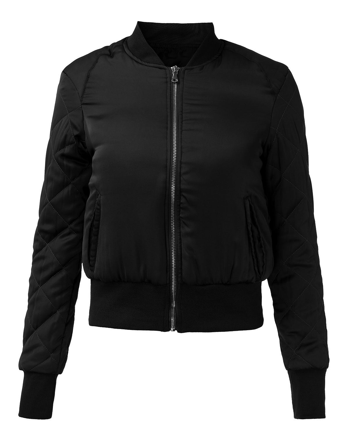 Fashion Womens Winter Warm V-Neck Quilted Zipper Coat Jacket Padded Bomber Fleece Short Outerwear Tops chaquetas 6 Colors - CelebritystyleFashion.com.au online clothing shop australia