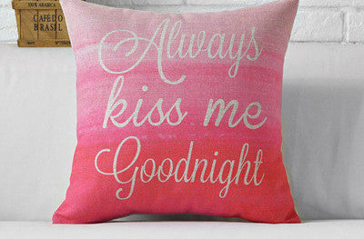 Creative watercolor Pink Love Pillow Red Cushion Couples gift Linen pillowcase sofa cushions home decorative Pillows-Dollar Bargains Online Shopping Australia