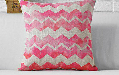 Creative watercolor Pink Love Pillow Red Cushion Couples gift Linen pillowcase sofa cushions home decorative Pillows-Dollar Bargains Online Shopping Australia