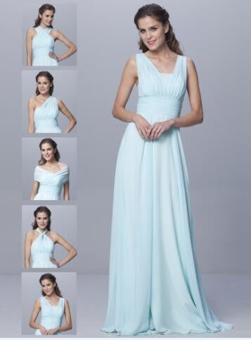 Convertible Style Sexy Chiffon Party Wedding Bridesmaid Dresses Floor Length Mint Dresses for Bridesmaids Vestido BMD94-Dollar Bargains Online Shopping Australia