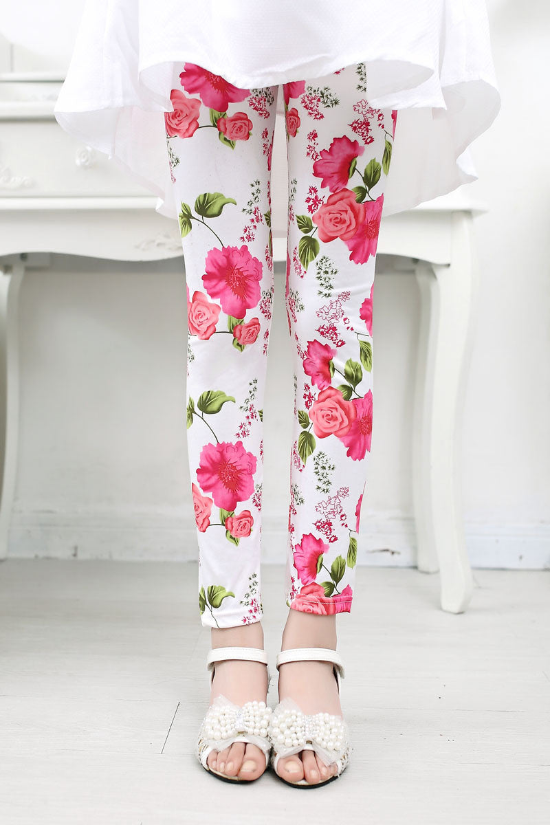 High Quality Girls Leggings Children Pants Print Flower Kids Girls Pants-Dollar Bargains Online Shopping Australia