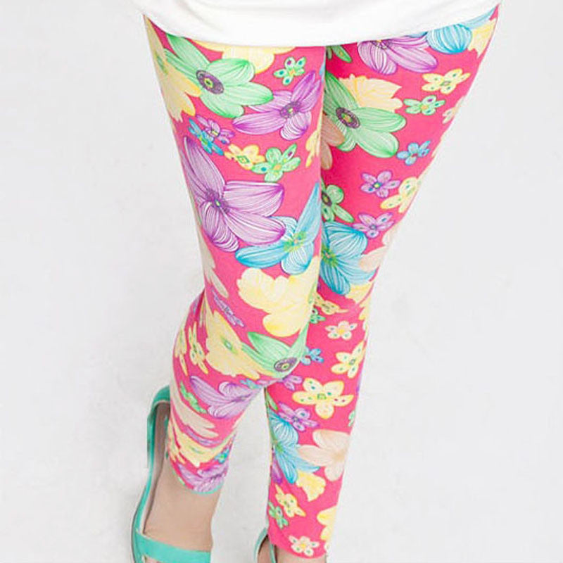 High Quality Girls Leggings Children Pants Print Flower Kids Girls Pants-Dollar Bargains Online Shopping Australia
