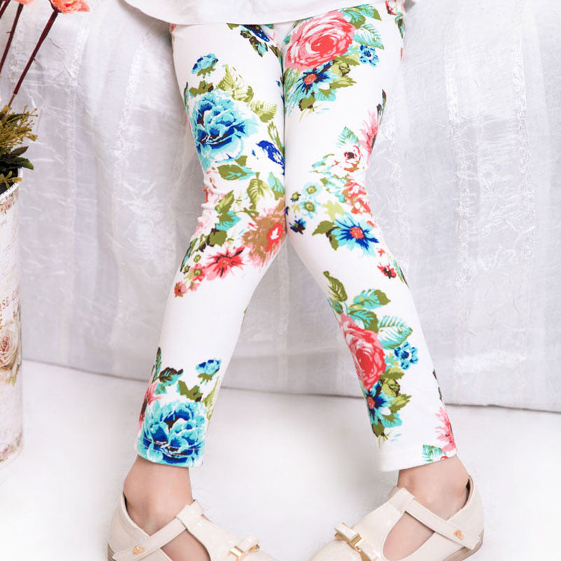 High Quality Girls Leggings Children Pants Print Flower Kids Girls Pants-Dollar Bargains Online Shopping Australia
