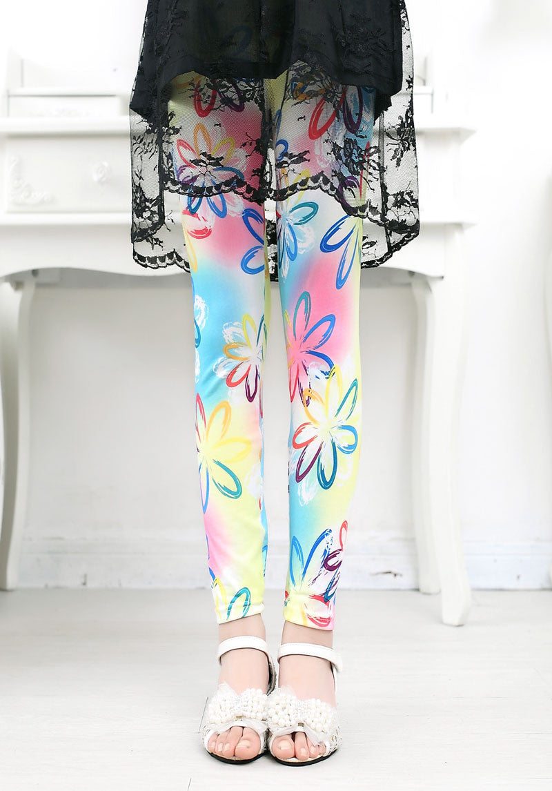 High Quality Girls Leggings Children Pants Print Flower Kids Girls Pants-Dollar Bargains Online Shopping Australia