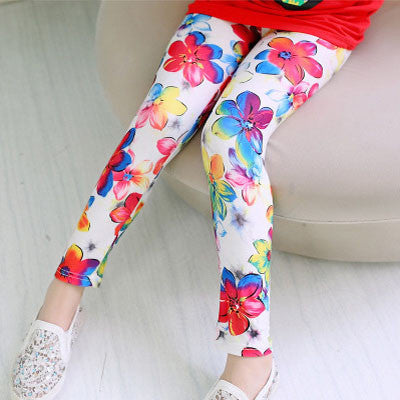 High Quality Girls Leggings Children Pants Print Flower Kids Girls Pants-Dollar Bargains Online Shopping Australia