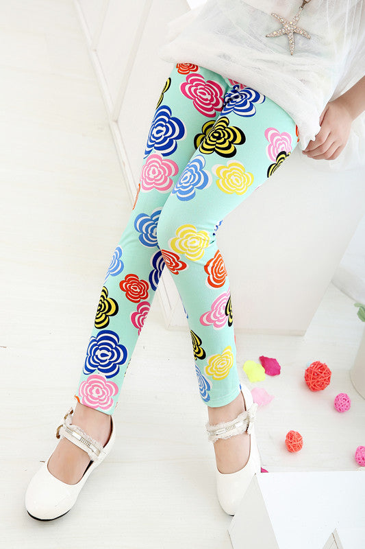 High Quality Girls Leggings Children Pants Print Flower Kids Girls Pants-Dollar Bargains Online Shopping Australia
