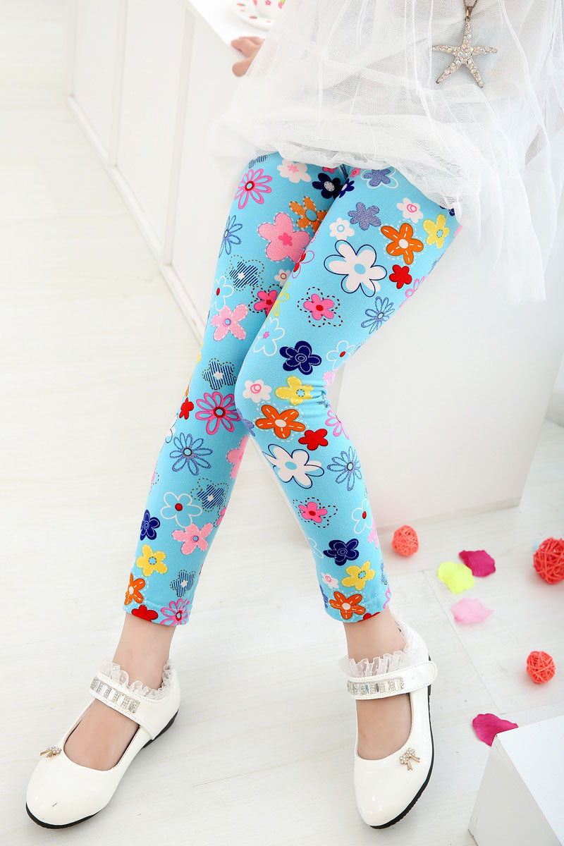 High Quality Girls Leggings Children Pants Print Flower Kids Girls Pants-Dollar Bargains Online Shopping Australia