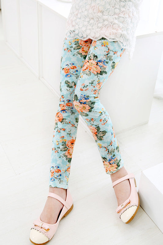 High Quality Girls Leggings Children Pants Print Flower Kids Girls Pants-Dollar Bargains Online Shopping Australia