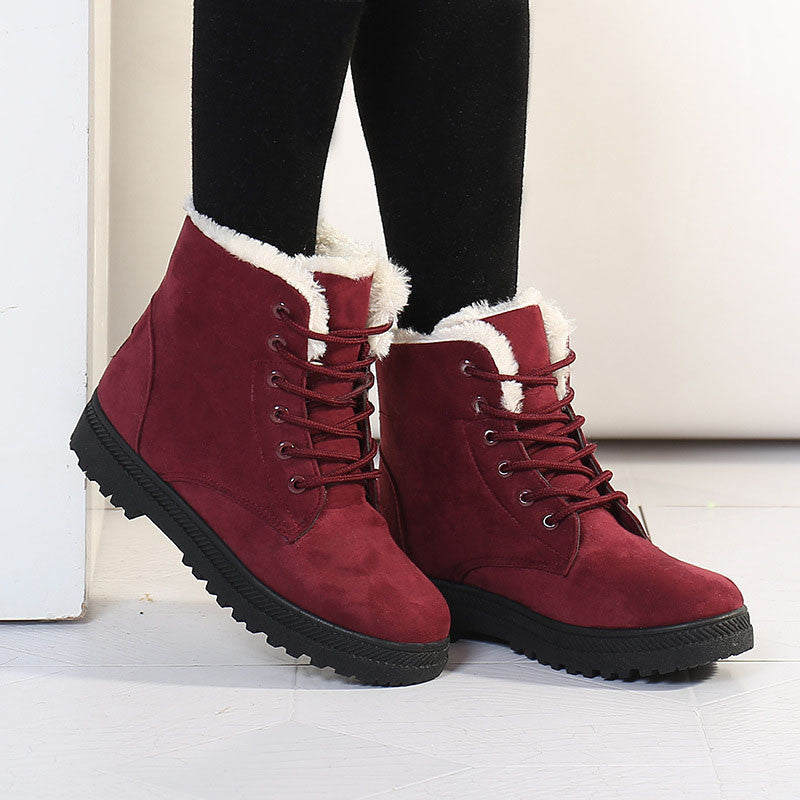 Women Boots Warm Winter Snow Boots Fashion Platform Ankle Boots For Women Shoes Black Botas Femininas - CelebritystyleFashion.com.au online clothing shop australia