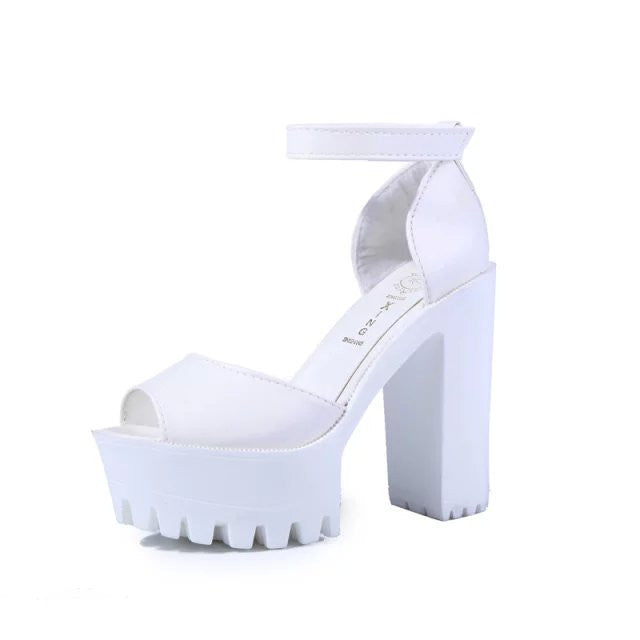 New style women's summer shoes gauze open toe sandals platform shoes female thick heel platform high heels female sandals - CelebritystyleFashion.com.au online clothing shop australia