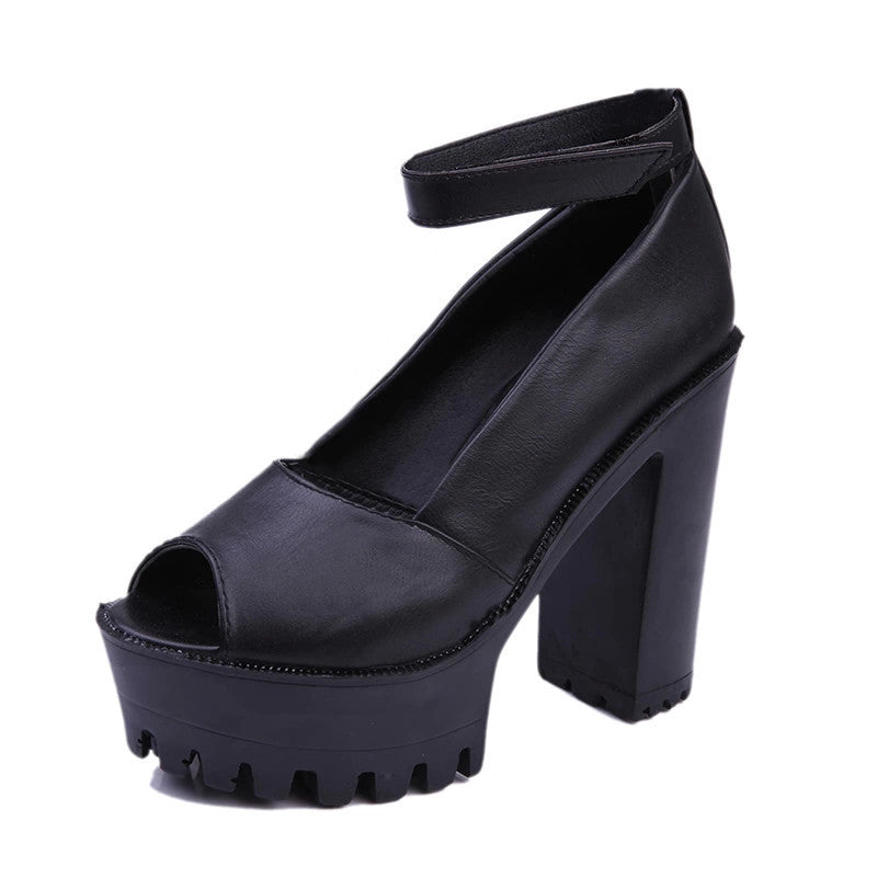 New style women's summer shoes gauze open toe sandals platform shoes female thick heel platform high heels female sandals - CelebritystyleFashion.com.au online clothing shop australia