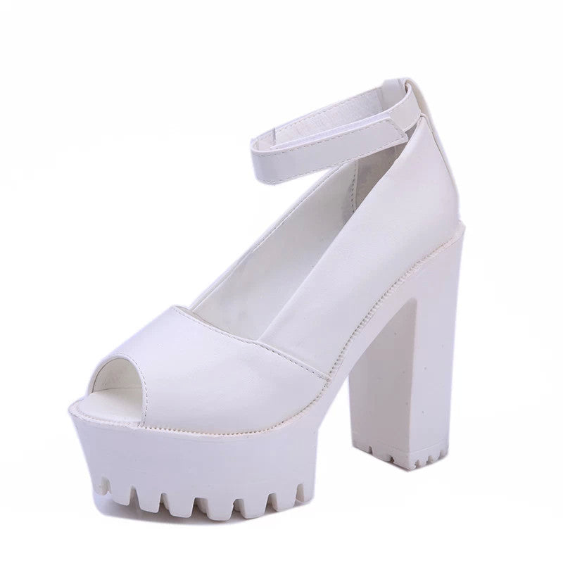 New style women's summer shoes gauze open toe sandals platform shoes female thick heel platform high heels female sandals - CelebritystyleFashion.com.au online clothing shop australia