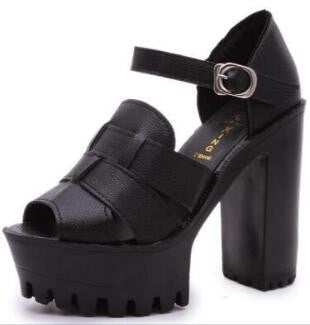 New style women's summer shoes gauze open toe sandals platform shoes female thick heel platform high heels female sandals - CelebritystyleFashion.com.au online clothing shop australia