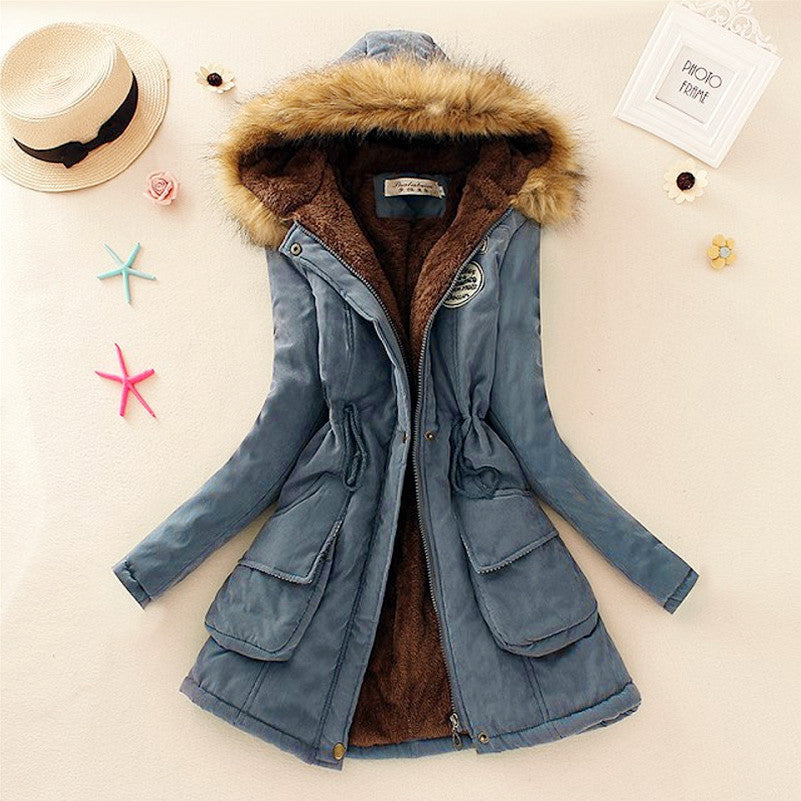 Fashion Autumn Warm Winter Fur Collar Coats Jackets for Women Women's Long Parka Plus Size Parka Hoodies - CelebritystyleFashion.com.au online clothing shop australia