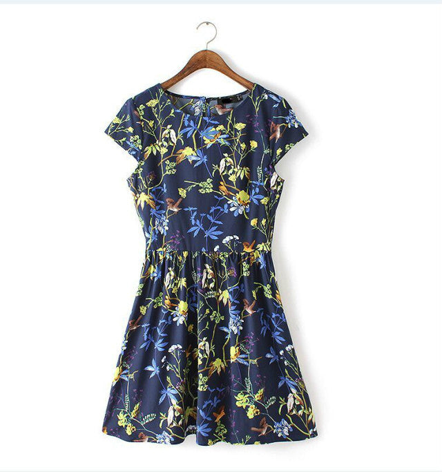 Fashion Sexy Women Elegant Summer Floral Dresses Plus size Women Clothing 6xl Short Sleeve Vestido Casual Dress ED54 - CelebritystyleFashion.com.au online clothing shop australia