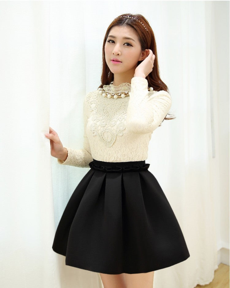 Autumn skirt Neoprene new space cotton elastic force high waist skirts pleated skirt women skirt saia polychromatic casual - CelebritystyleFashion.com.au online clothing shop australia