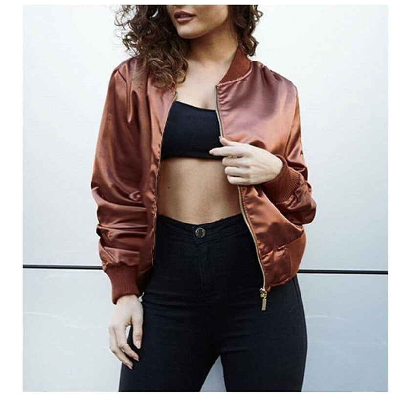 women basic coats Fashion Women bomber jacket Long Sleeve Casual Floral Print Coat chaquetas mujer jaqueta feminina jacket - CelebritystyleFashion.com.au online clothing shop australia