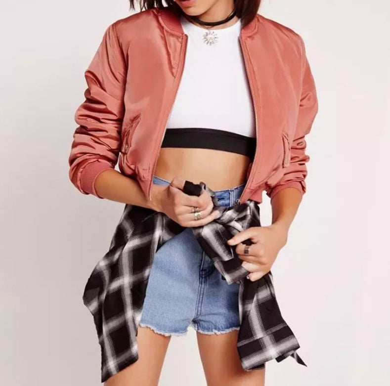 women basic coats Fashion Women bomber jacket Long Sleeve Casual Floral Print Coat chaquetas mujer jaqueta feminina jacket - CelebritystyleFashion.com.au online clothing shop australia