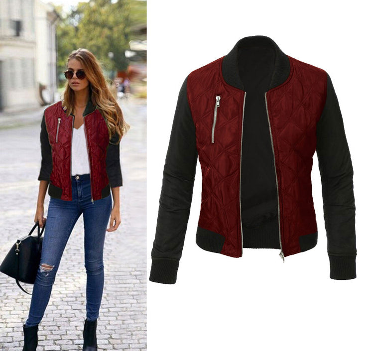 women basic coats Fashion Women bomber jacket Long Sleeve Casual Floral Print Coat chaquetas mujer jaqueta feminina jacket - CelebritystyleFashion.com.au online clothing shop australia