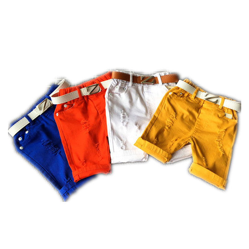 New arrival Summer style Children kids boys Belt shorts baby boy ripped shorts Kids shorts boys girls TN103 - CelebritystyleFashion.com.au online clothing shop australia