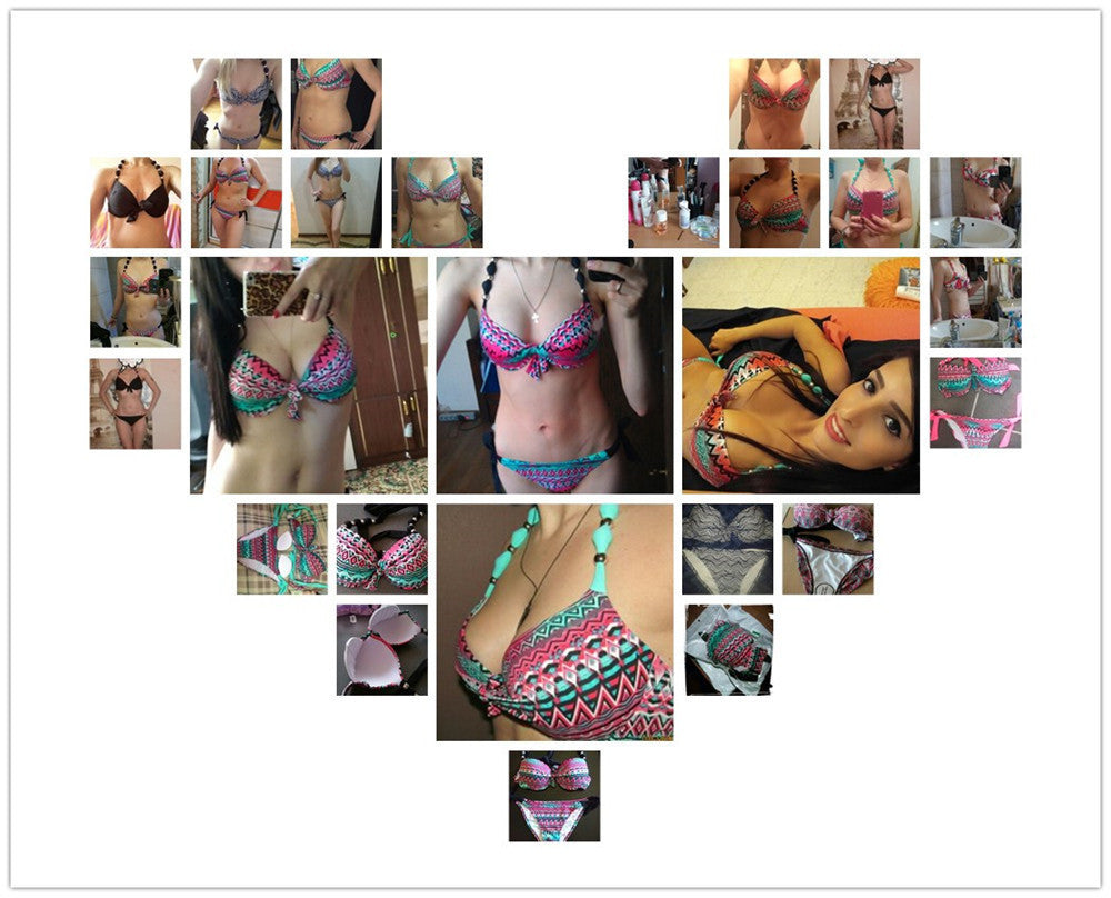 Bikinis Women Print Floral Bikini Women Swimsuits Brazilian Push Up Bikini Set Bathing Suits Plus Size Swimwear Female XXL-Dollar Bargains Online Shopping Australia