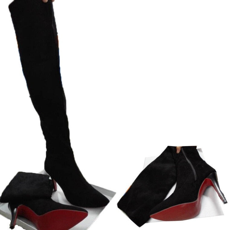 Winter women Over The knee high boots Long boots Red bottom thigh high woman genuine leather boots-Dollar Bargains Online Shopping Australia