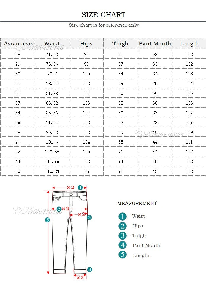 Classic Men's Large Size Jeans Fashion Business Casual Stretch Slim Black Blue Men's Brand Pants