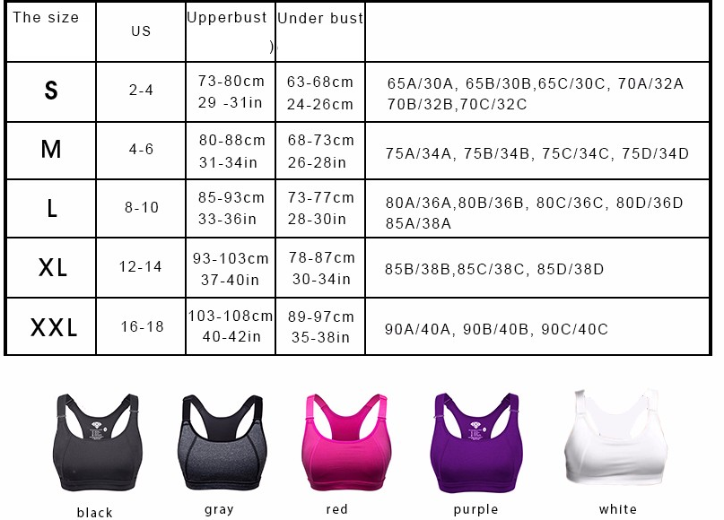 Women Yoga Bra Sports Bra for Running Gym Fitness Athletic Bras Padded Push Up Tank Tops For Girls ropa deportiva S-XL-Dollar Bargains Online Shopping Australia