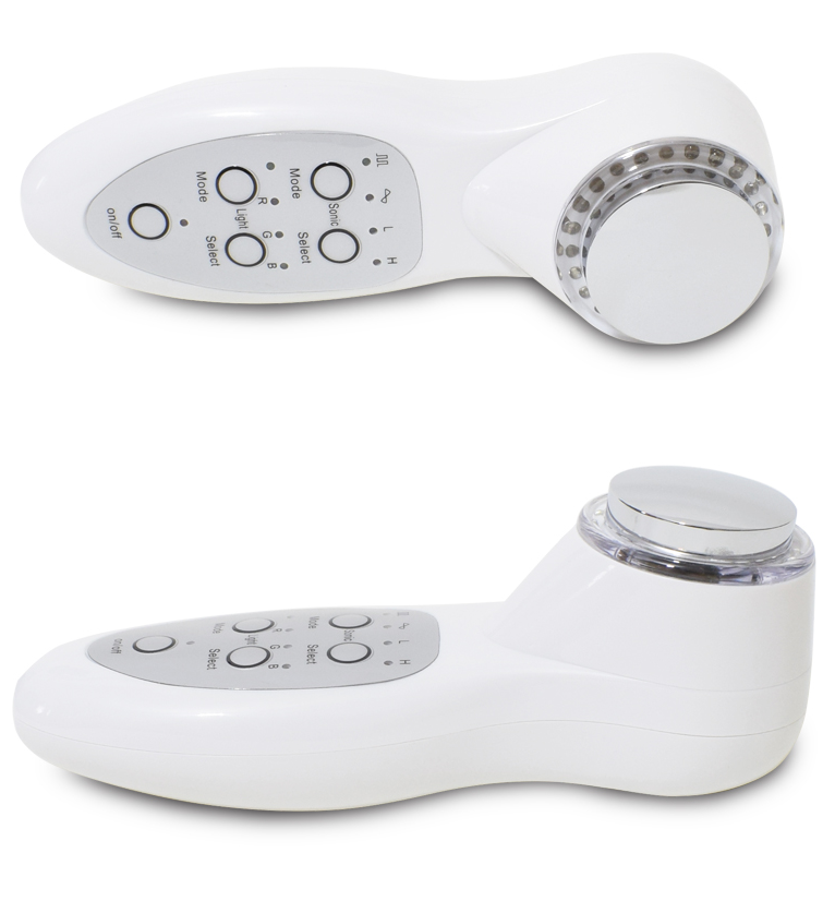 Portable Ultrasonic 7 LED Photon Skin Rejuvenation Light Therapy Face Lift Cleaner Anti Wrinkle Facial Beauty Massager