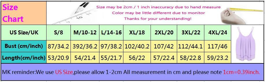 Style Tank Tops Womens Chiffon Double Layer Sleeveless Casual Solid Crop Top Plus Size S-4XL
