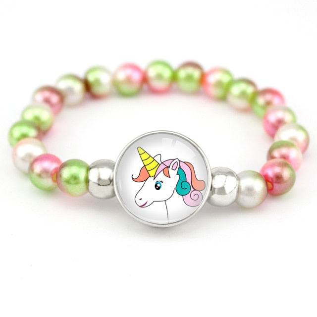 Unicorn Beads Bracelets Mermaid Trendy Jewelry Women Girls Birthday Party Gift Many Styles