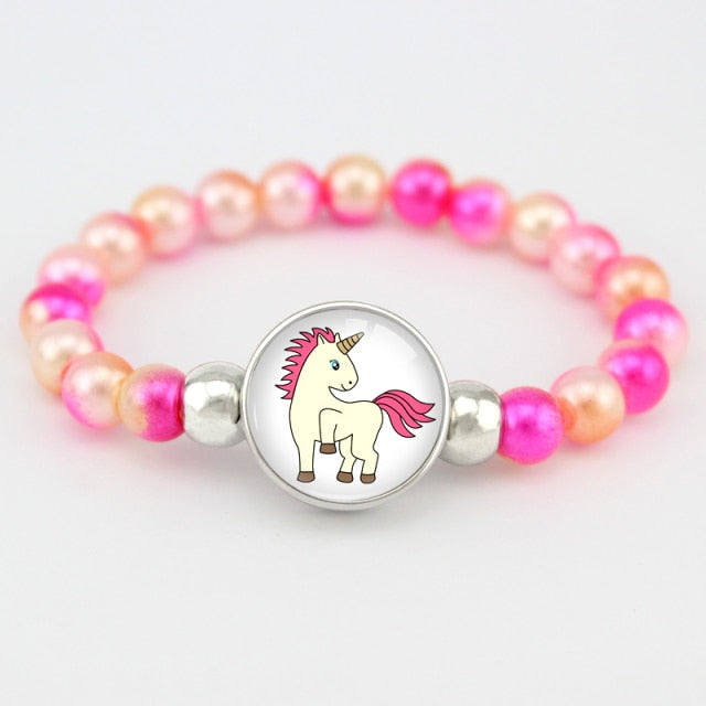 Unicorn Beads Bracelets Mermaid Trendy Jewelry Women Girls Birthday Party Gift Many Styles