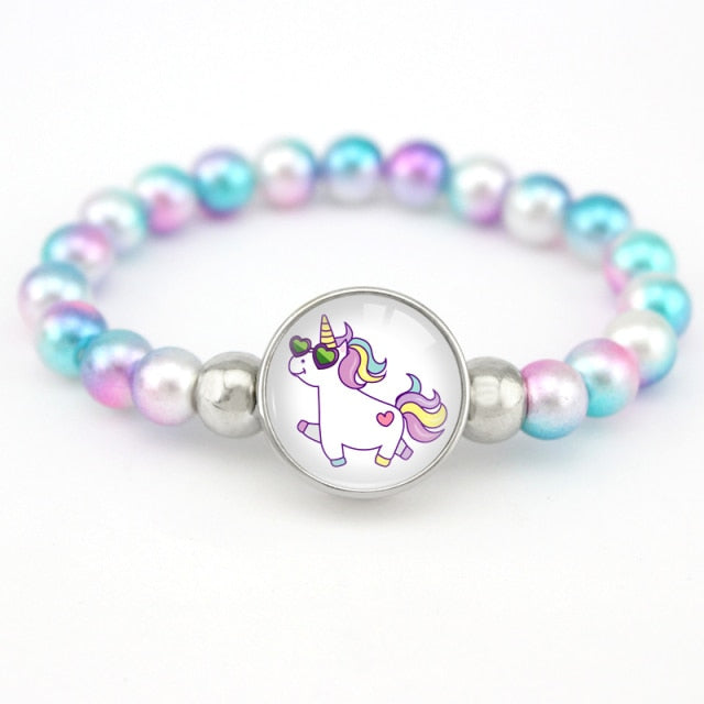 Unicorn Beads Bracelets Mermaid Trendy Jewelry Women Girls Birthday Party Gift Many Styles