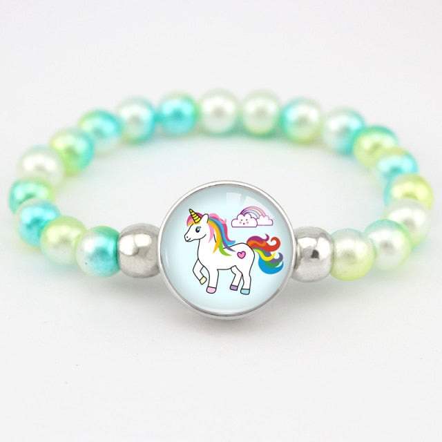 Unicorn Beads Bracelets Mermaid Trendy Jewelry Women Girls Birthday Party Gift Many Styles