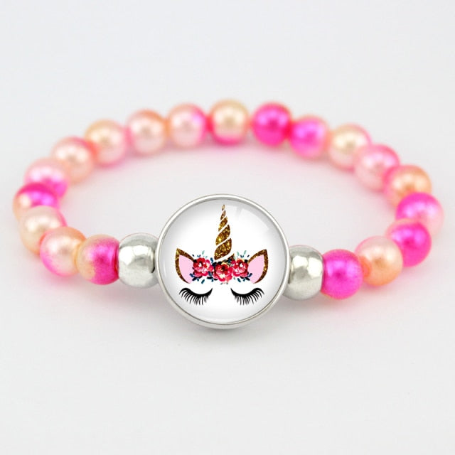 Unicorn Beads Bracelets Mermaid Trendy Jewelry Women Girls Birthday Party Gift Many Styles