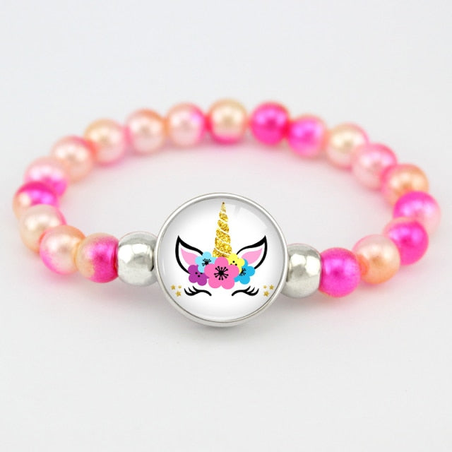 Unicorn Beads Bracelets Mermaid Trendy Jewelry Women Girls Birthday Party Gift Many Styles