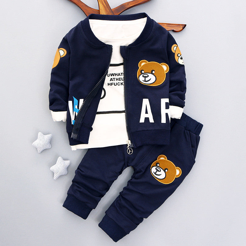 Online discount shop Australia - Brand new baby boys clothing set fashion style cotton coat with pants baby clothes A082