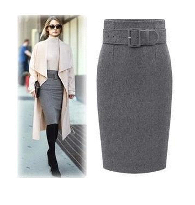 Online discount shop Australia - Cotton Plus Size High Waist Casual Midi Pencil Skirt Women Skirts Female