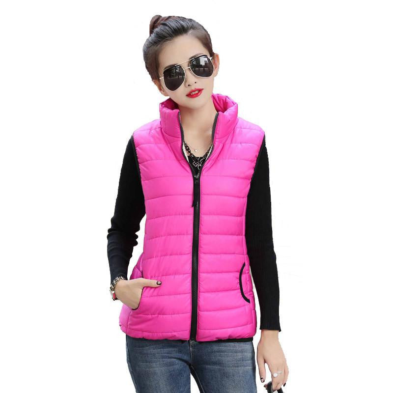 Women Ladies Gilet Casual Waistcoat Female Sleeveless Cotton Vest Jacket Plus Size