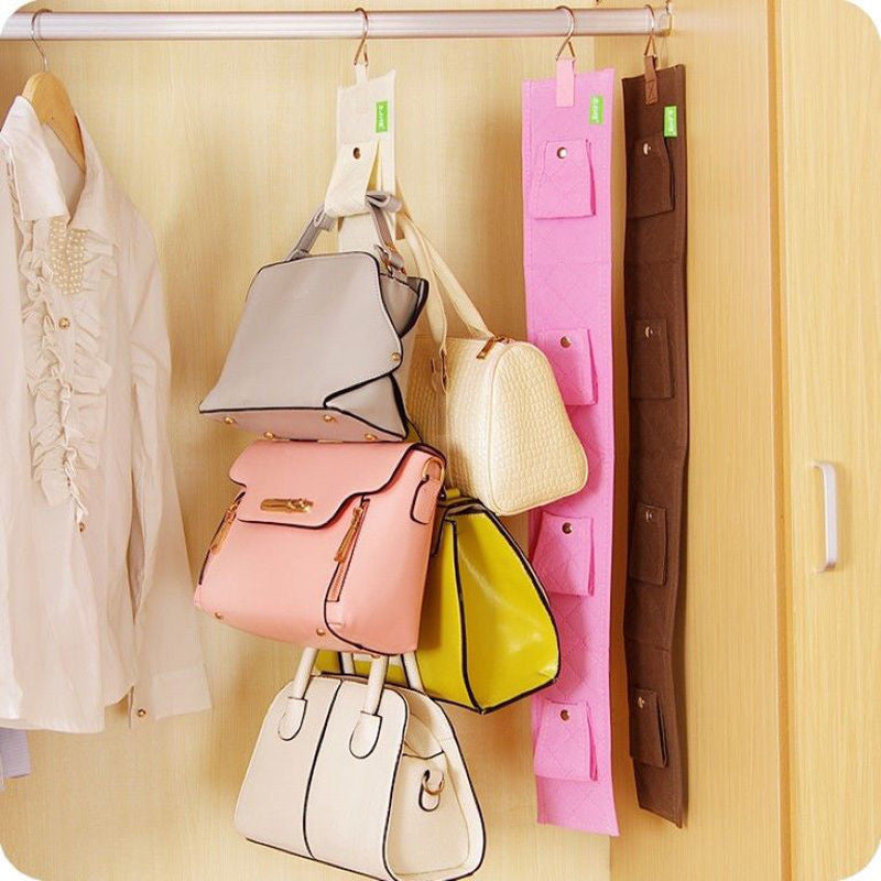 Online discount shop Australia - 4 Hooks Handbag Purse Bags Holder Shelf Hanger Hanging Rack Storage Organizer