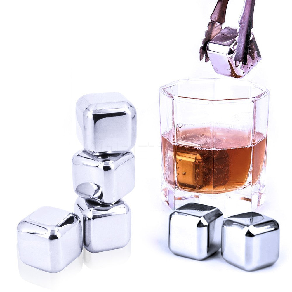 Online discount shop Australia - 5 pcs/lot Newest Whiskey Stainless steel Stones Whisky ice cooler for Whiskey beer Bar household Wedding Gift Favor