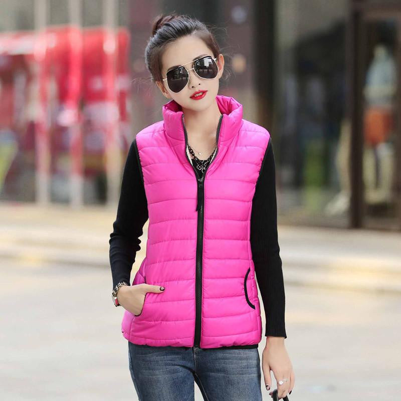 Women Ladies Gilet Casual Waistcoat Female Sleeveless Cotton Vest Jacket Plus Size