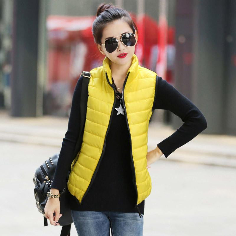 Women Ladies Gilet Casual Waistcoat Female Sleeveless Cotton Vest Jacket Plus Size