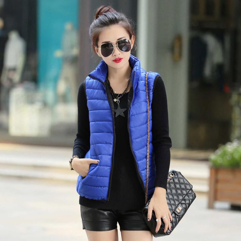 Women Ladies Gilet Casual Waistcoat Female Sleeveless Cotton Vest Jacket Plus Size