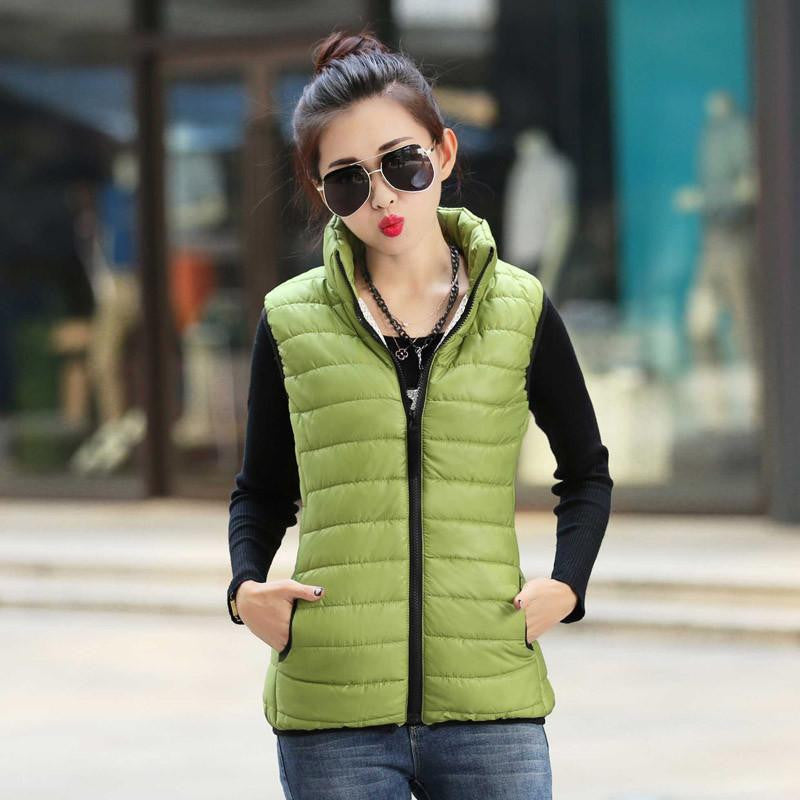 Women Ladies Gilet Casual Waistcoat Female Sleeveless Cotton Vest Jacket Plus Size