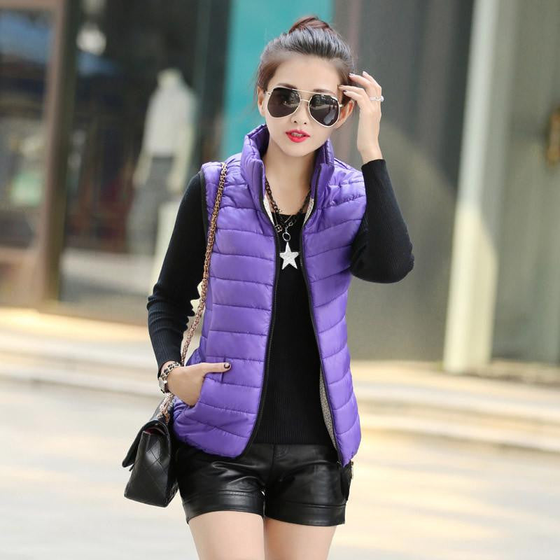 Women Ladies Gilet Casual Waistcoat Female Sleeveless Cotton Vest Jacket Plus Size