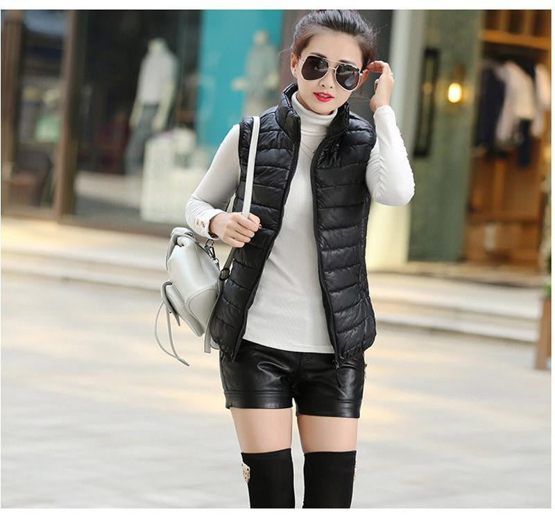 Women Ladies Gilet Casual Waistcoat Female Sleeveless Cotton Vest Jacket Plus Size