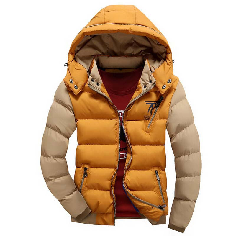 Online discount shop Australia - New Arrival Men Jacket Warm cotton coat mens casual hooded jackets Handsome Outwear thicking Parka Plus size XXXL Coats